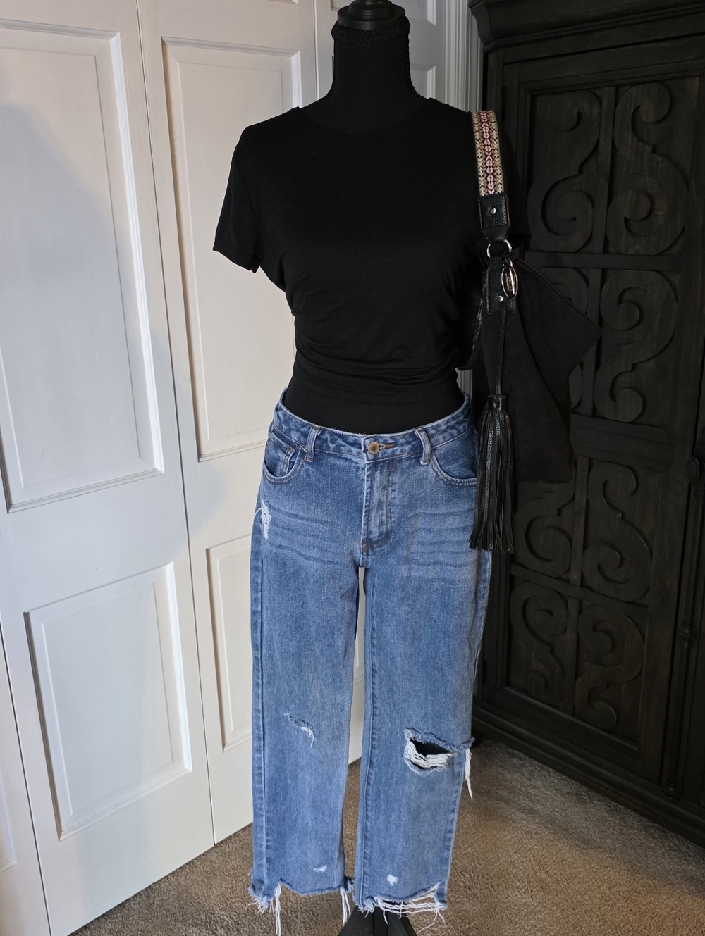 Wishlist Blue Distressed Straight-Leg Jeans - Picture 2 of 6